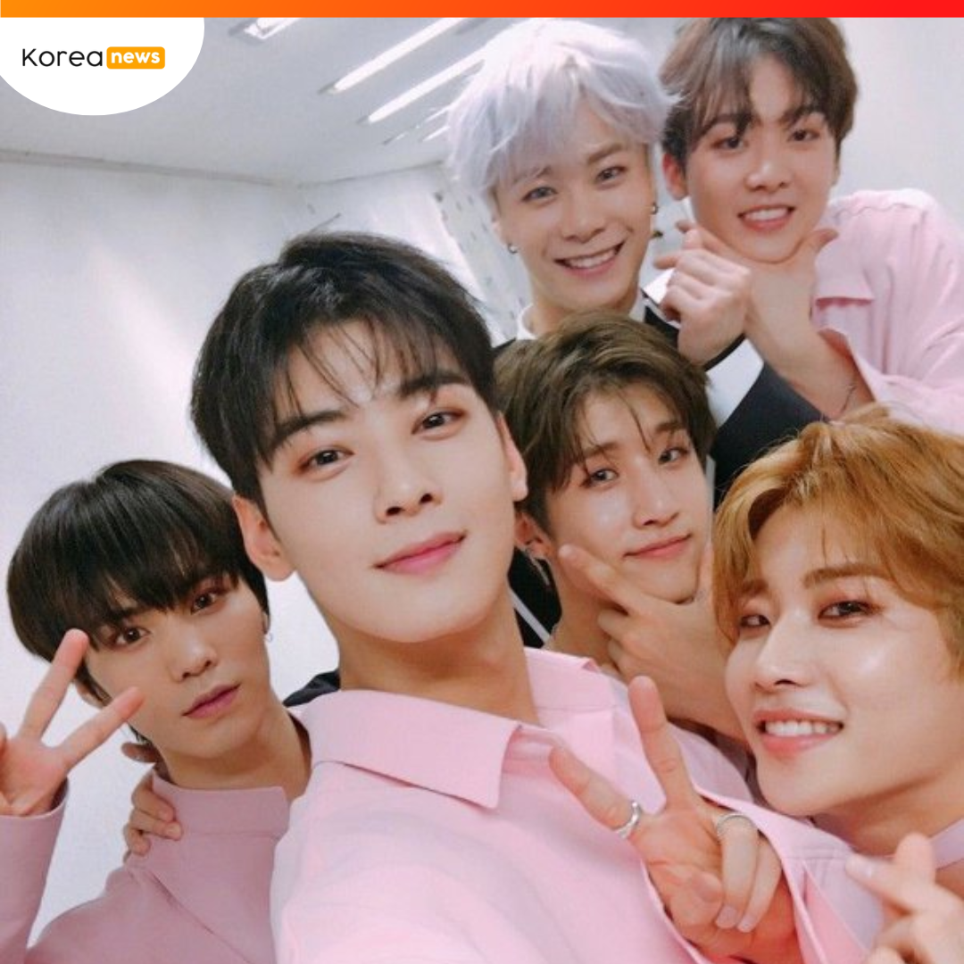 cha eun-woo y los miembros de astro