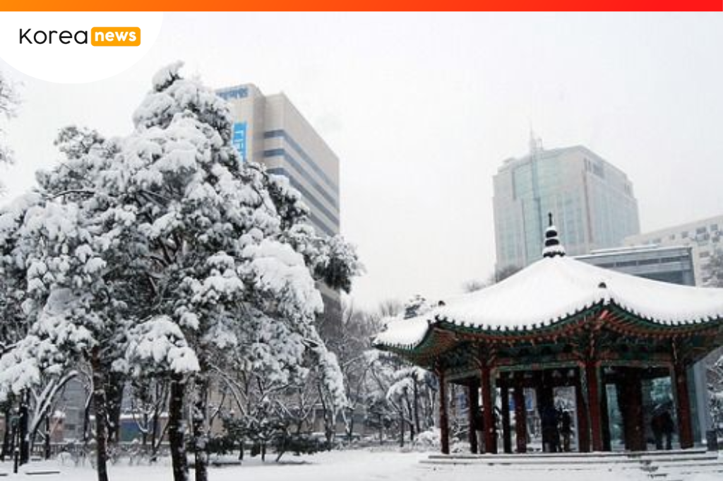 Corea con nieve